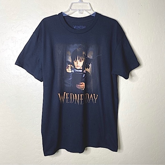 Wednesday Adams Black Graphic T-shirt Tee Nwt Size Large L - Picture 2 of 5